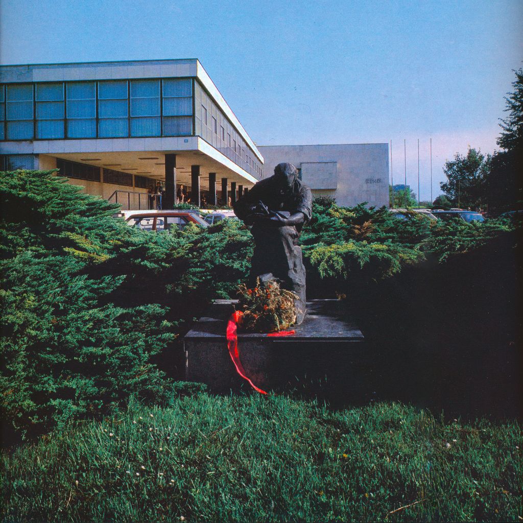 Radničko narodno sveučilište Moša Pijade, ulica Proleterskih brigada (današnje POUZ - Pučko otvoreno učilište Zagreb, Ulica grada Vukovara), Spomenik Moši Pijade, 1972. godine